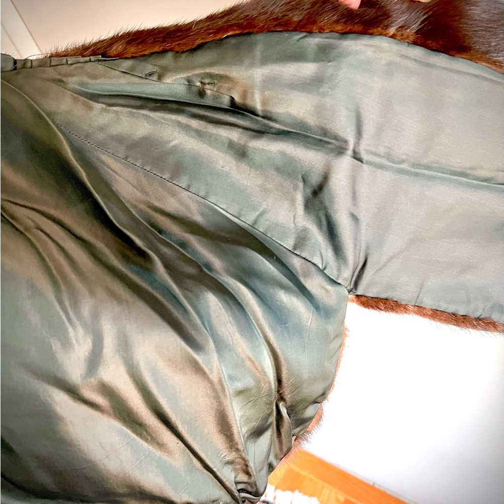 Authentic Vintage Brown/Black 100% Real Mink Fur Stole/Wrap, Godchaux’s - Picture 7 of 11